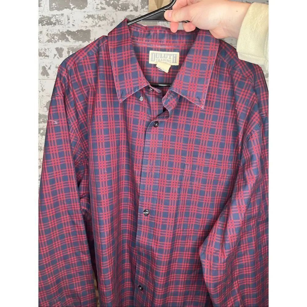 Duluth Trading Co. | mens plaid plus size button down tall fit